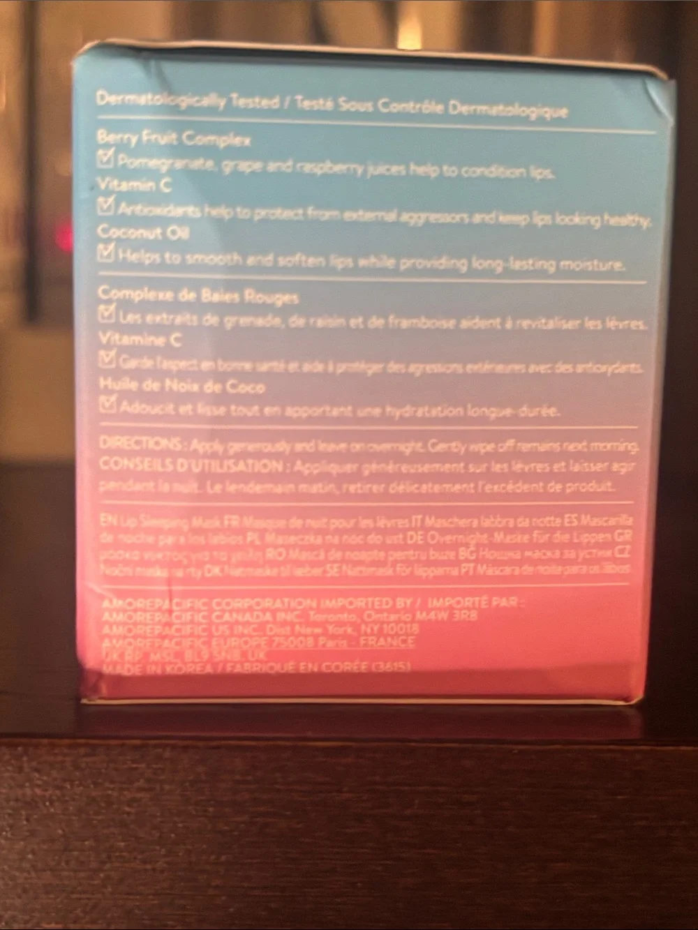 LANEIGE Lip Sleeping Mask - Blue & Pink Ombre Cotton Candy
